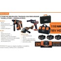   offerta vendita online AEG JP18AA3-503B KIT TRAPANO TASSELLATORE SMERIGLIATRICE 18V 5AH