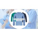 Offerta acquisto online casacca sanitaria uomo colorata a maniche lunghe con zip marca Giblor\\\'s 
